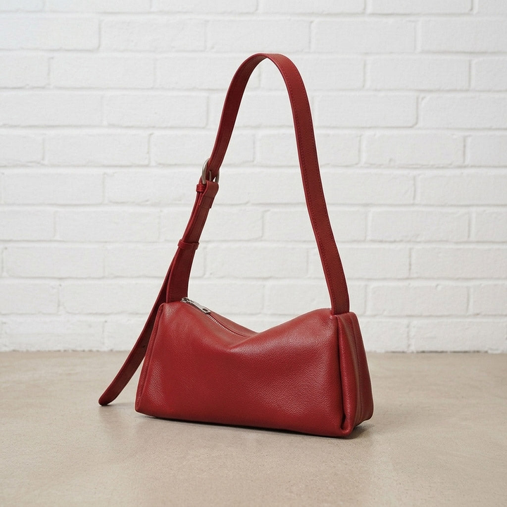 Soft Grain Leather Shoulder Bag