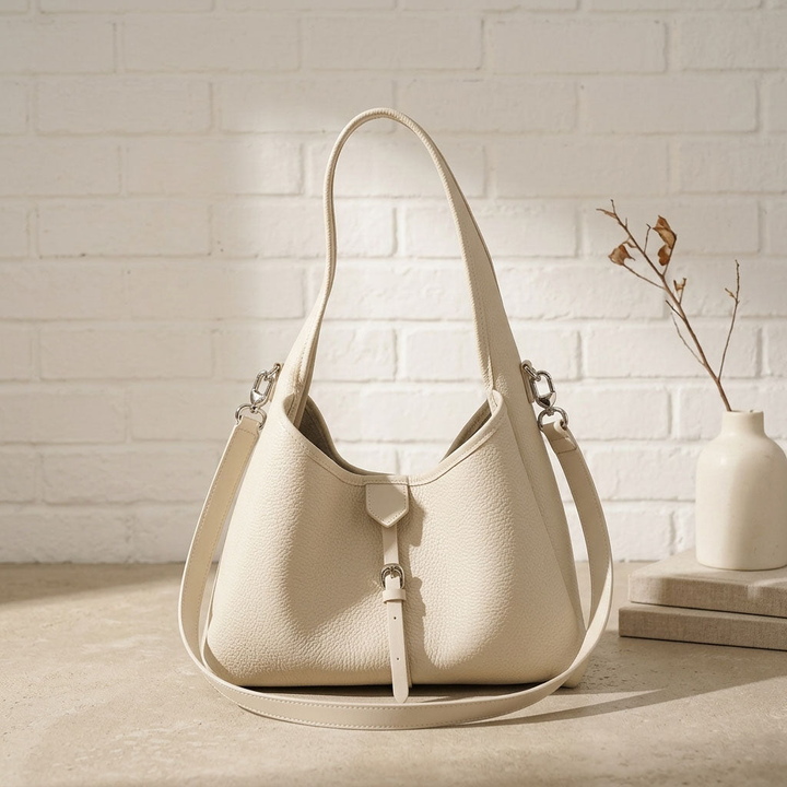 Soft Leather Hobo Shoulder Bag