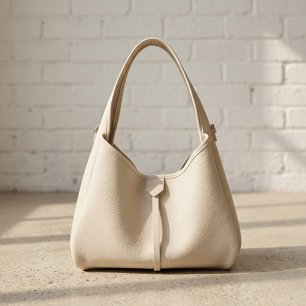Soft Leather Hobo Shoulder Bag