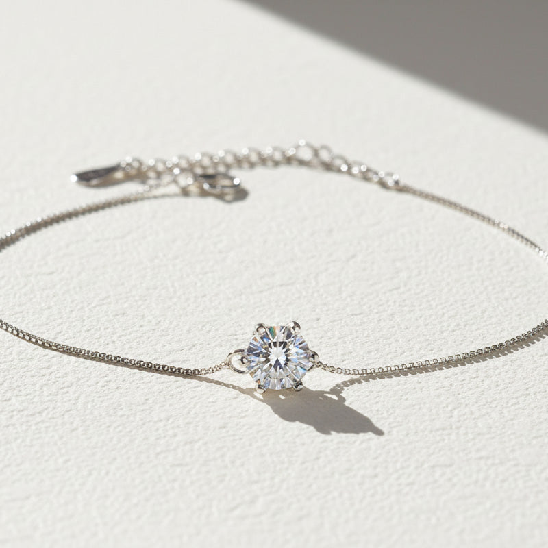 Solitaire Moissanite Bracelet