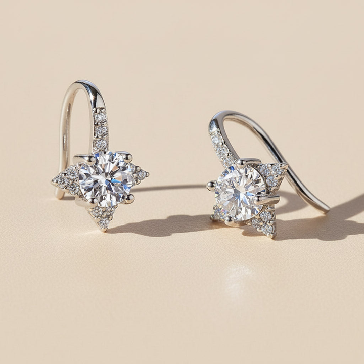Star Moissanite Stud Earrings 0.5–1ct